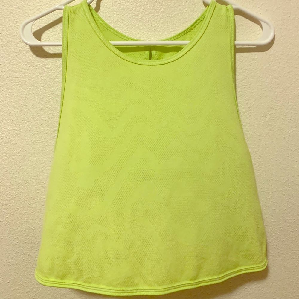 Neon Yellow Workout Crop Top